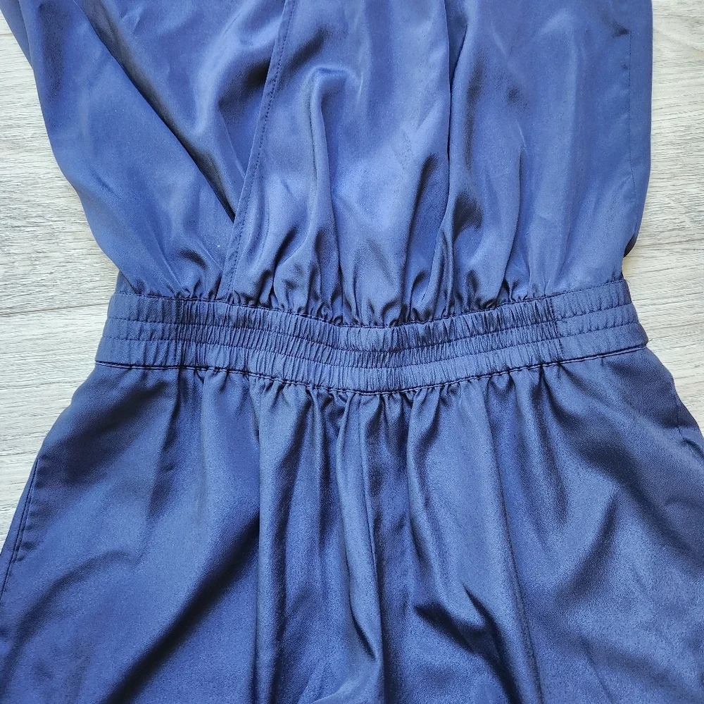 J. Crew Navy Blue Sleeveless Romper Womens 2 Shorts Summer Style C6592
